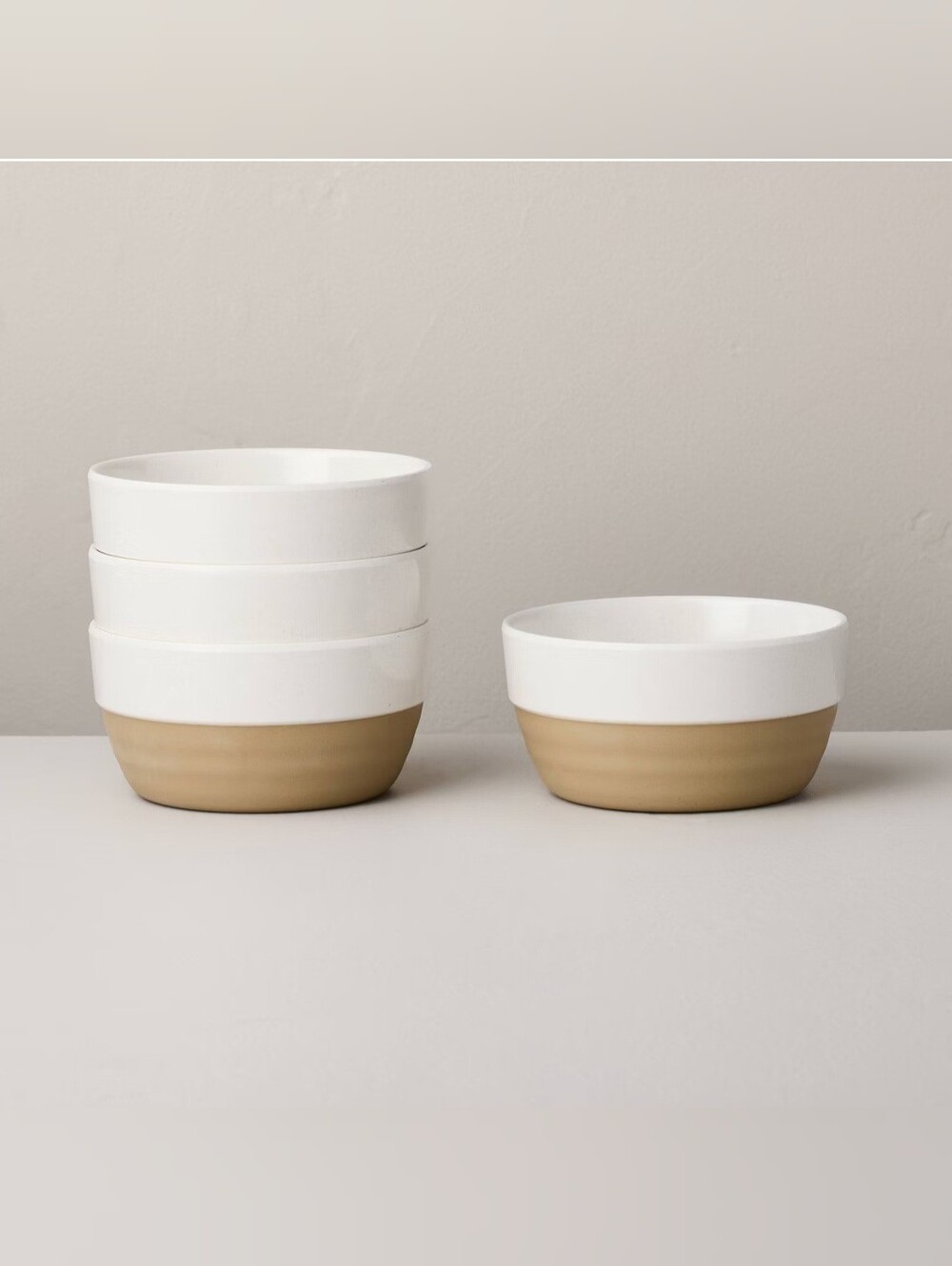 Hearth & Hand With Magnolia 4pk 11.5ff oz Melamine Mini Bowls Sour Cream